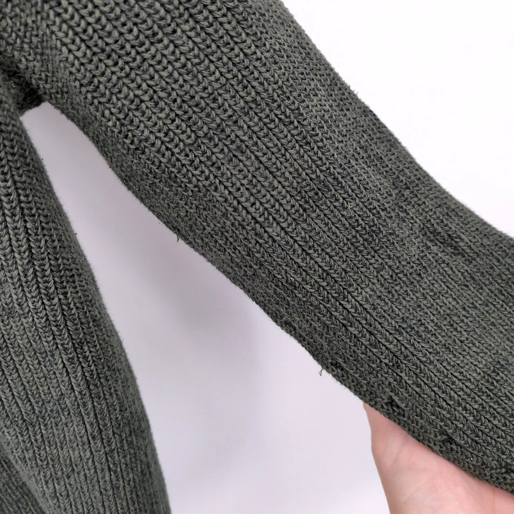 Eddie Bauer Men's Shawl‎ Collar Sweater Green 100% Cotton Small Chunky Outdoor - Picture 4 of 10